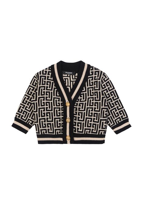 Cardigan con stampa BALMAIN KIDS | BX9510 Z2312104NE
